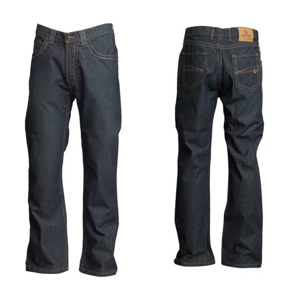 2 Pairs LAPCO FR 34x32 Modern Jeans P-INDM10 Flame Resistant Boot Cut Low Rise - Picture 1 of 10